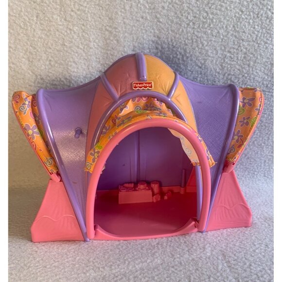 Fisher Price Loving Family Pink Camping Tent dollhouse Camping Fun 2004 - Picture 8 of 9